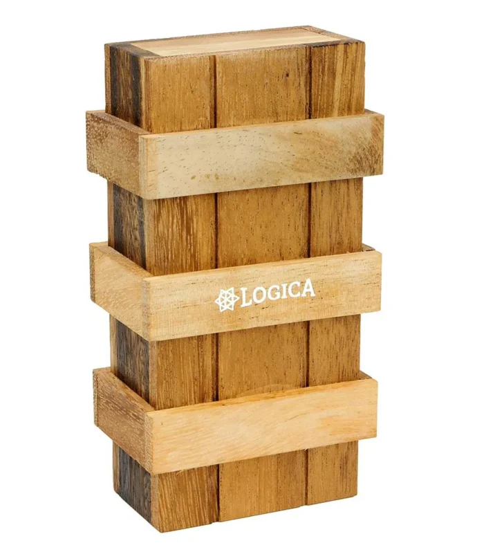 Double Chamber Wooden Secret Puzzle Money Box